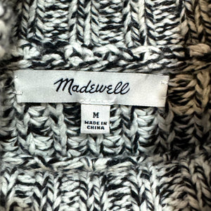 Madewell Marled Cookies And Cream Wide Rib Turtleneck Sweater Size Medium