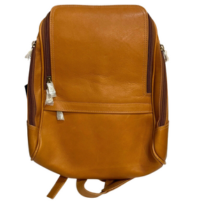 ROYCE NEW Tan 100% Leather Vaquetta Backpack Bag $500 Retail Made In Columbia