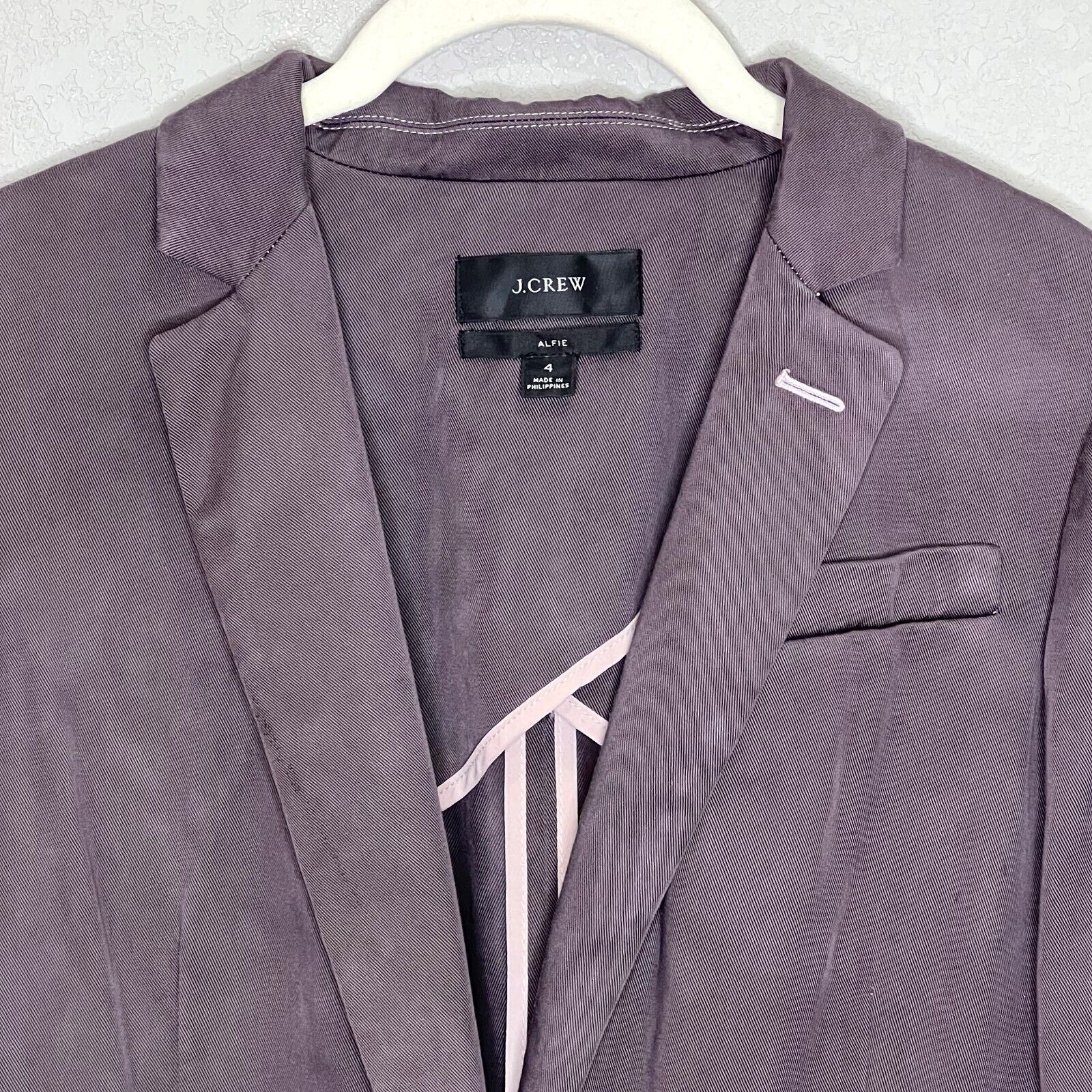 J. Crew Alfie Grammercy Twill Blazer Dusty Purple Size 4