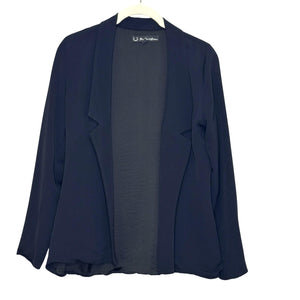 For Love & Lemons Blazer Womens Small Black Open Front Lightweight Jacket USA