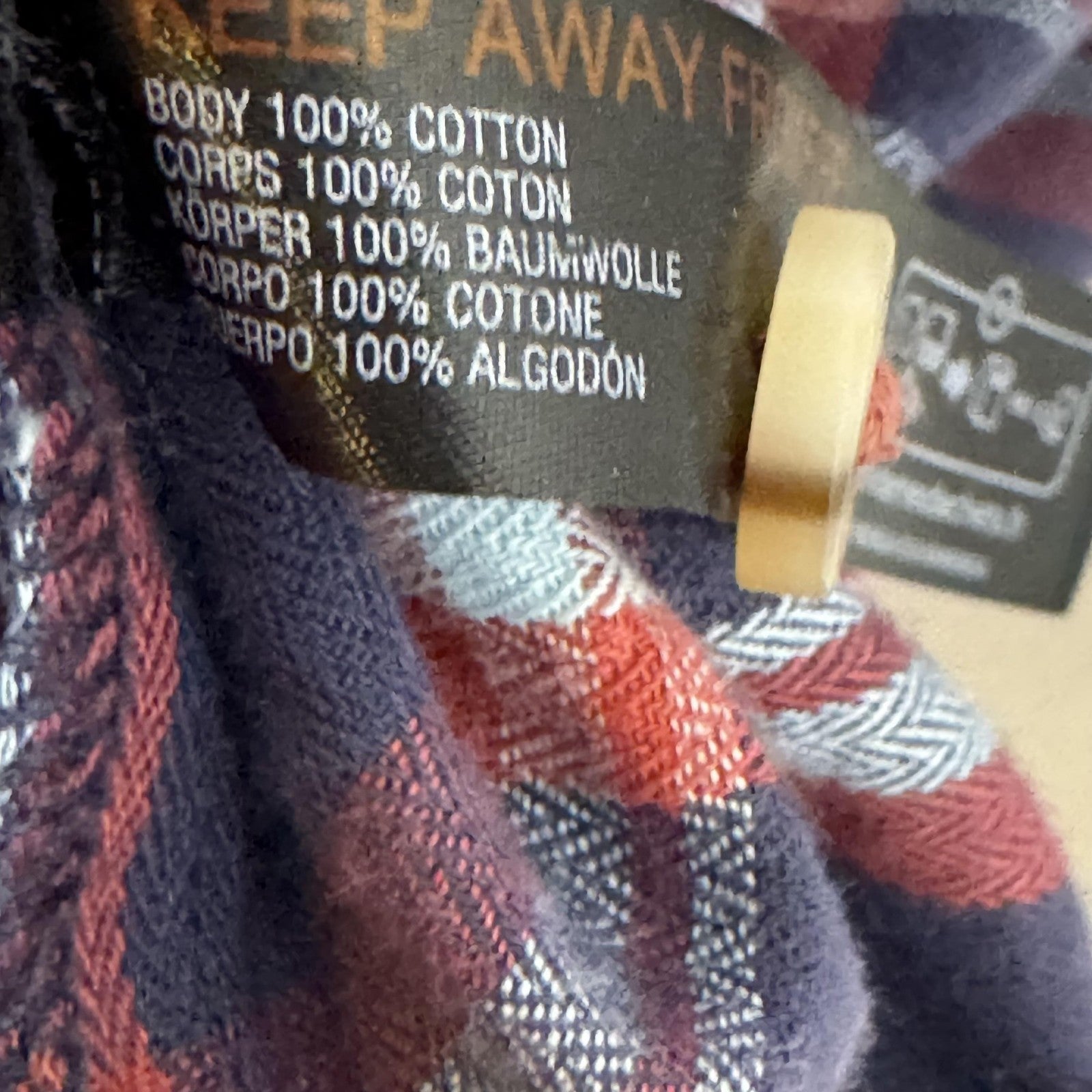 Anthropologie Shirt  XXS XS S Navy Red Plaid Stripe Button Front Oversized