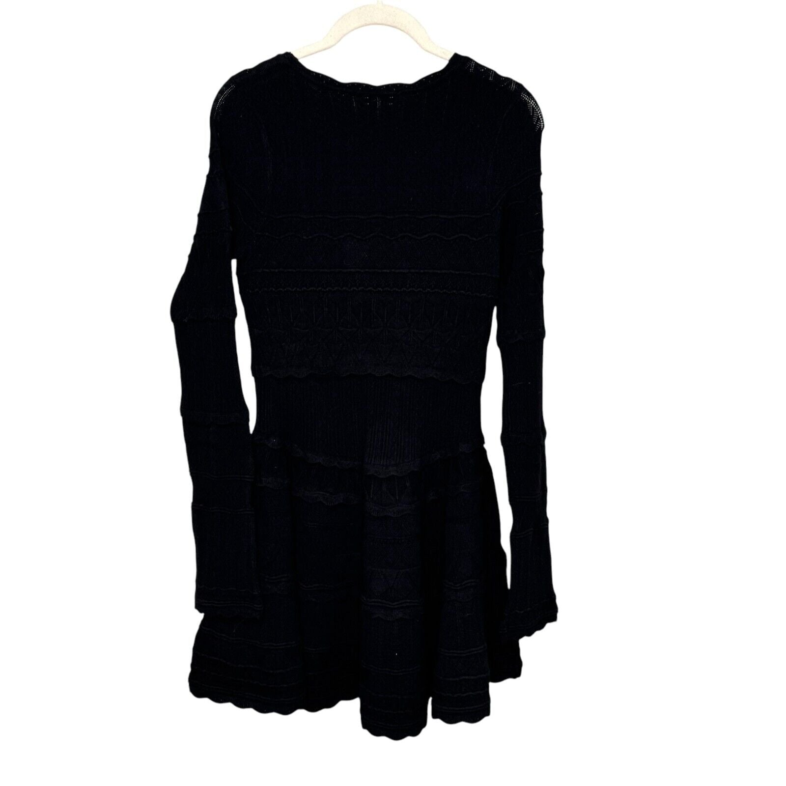 LoveShackFancy Dress Size Medium Black Pointelle Knit $495