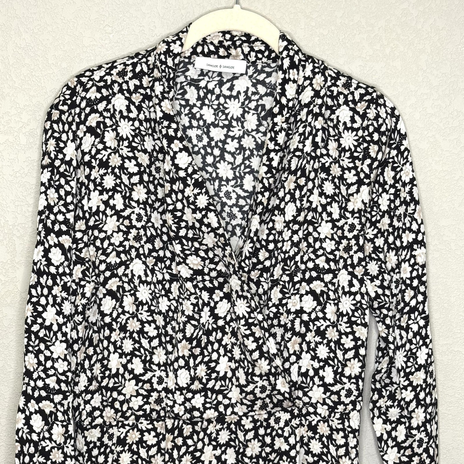 Samsoe & Samsoe Dress Womens Small Petit Fleur Bette Is Floral Long Sleeve
