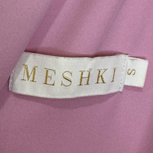 Meshki Dress Womens Small Pink One Shoulder Ruched Mini Asymmetrical Party