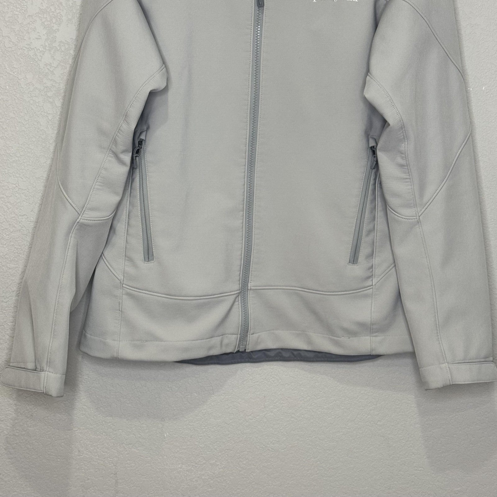 Patagonia Jacket Womens Large Gray Full Zip Softshell Outdoor Hiking Stretch