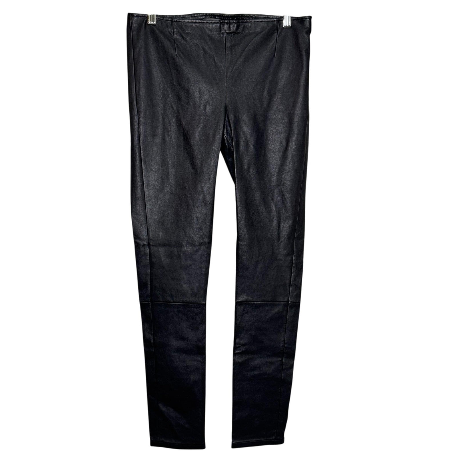 Michael Stars Pants Womens Medium Black Stretch Leather Leggings Skinny KT13C750