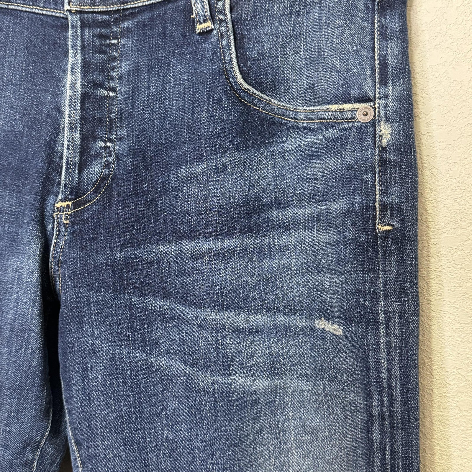 Citizens of Humanity Emerson Jeans Womens 27 Blue Slim Boyfriend Distressed USA