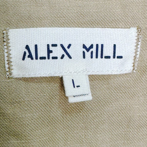 Alex Mill Polly Shirt in Vintage Khaki Linen Size Large