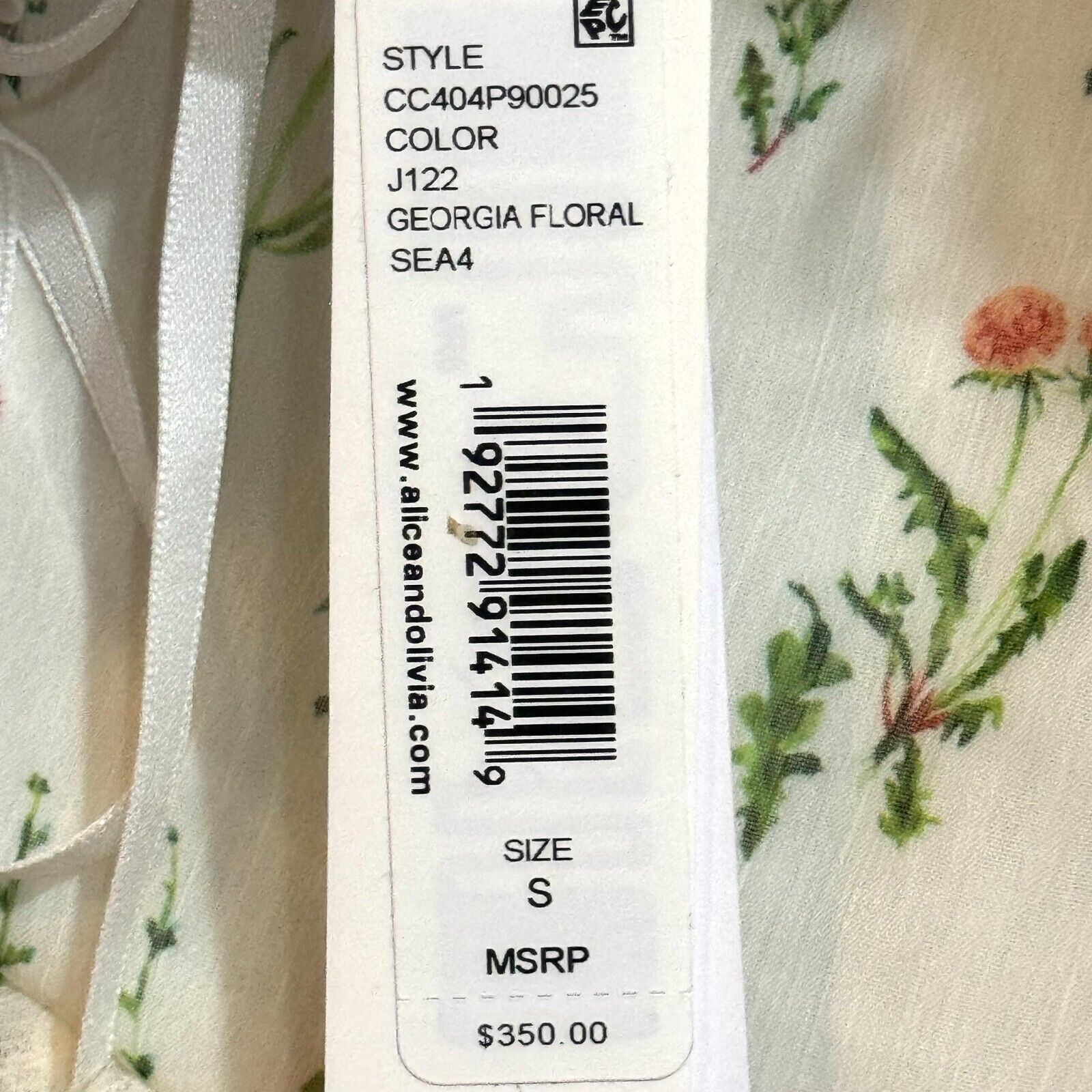 Alice + Olivia Floral Charline Crop Top in Georgia Floral Size Small NEW $350