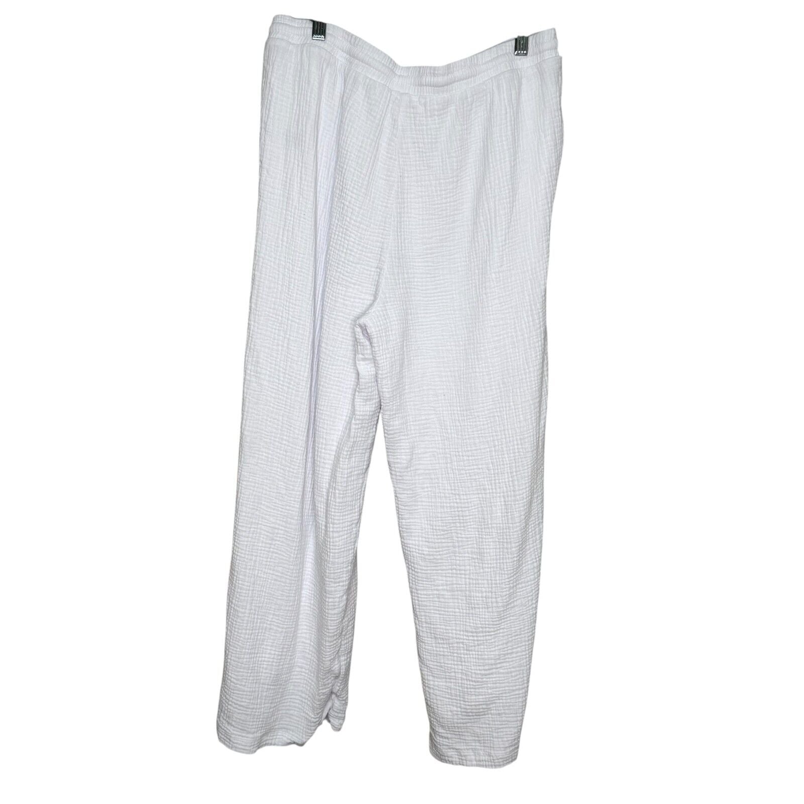 Z SUPPLY White Bondi Cotton Gauze Pants Size Large