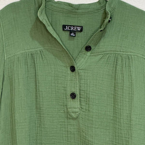 J Crew Soft Gauze Fresco Top in Utility Green Size XS