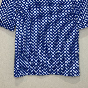 Lauren Ralph Lauren Top T Shirt Size Medium Royal Blue White Logo Boatneck