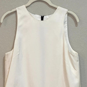 rag & bone Nora Ivory White Black Pleat Back Mini Shift Dress Size 4