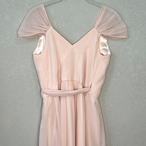 Ceremony by Joanna August Newbury Blush Pink Maxi Formal Wrap Dress Size XS