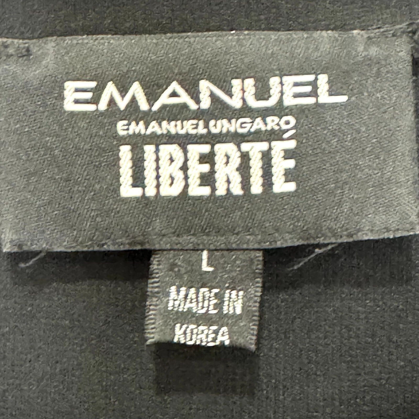 Emanual Ungaro Liberte Black Top Size Large Long Sleeve Minimalist Slow Fashion