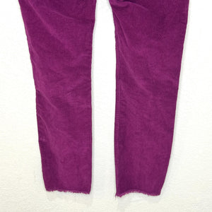 Vineyard Vines Pants Womens 28 Purple Corduroy Raw Hem Ankle Stretch 2P001366