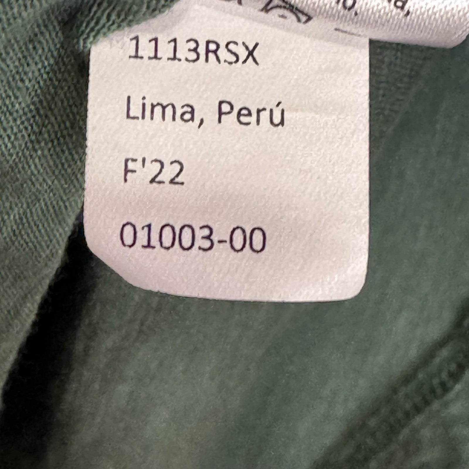 Nation LTD Shirt Womens Small Green Pima Cotton Long Sleeve Puff Sleeve Crewneck