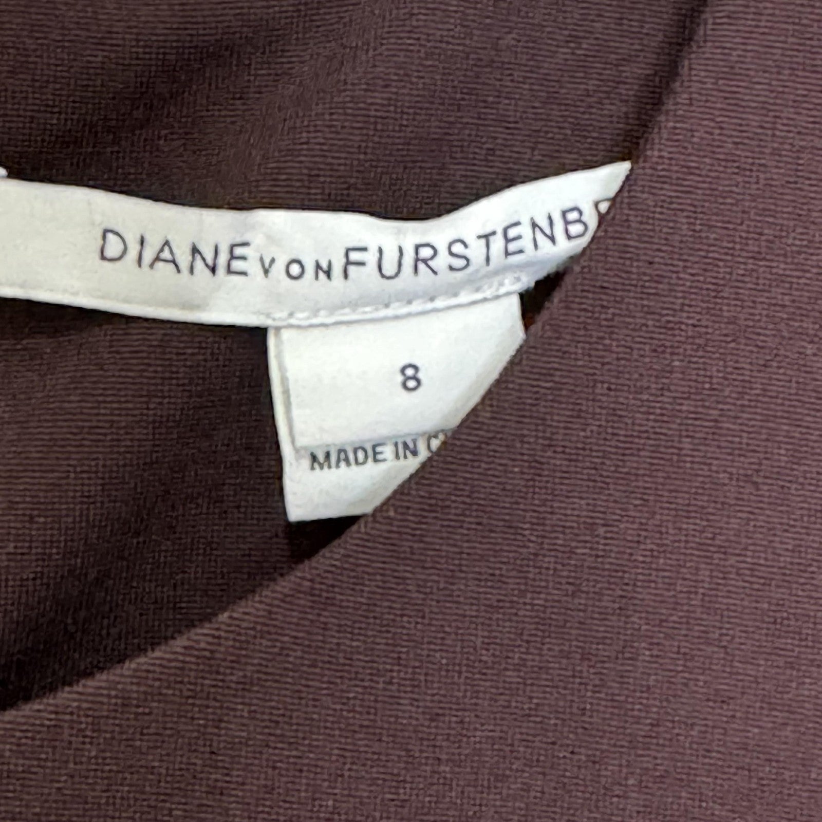 Diane von Furstenberg Dress Womens 8 Purple Sheath Stretch Sleeveless Career