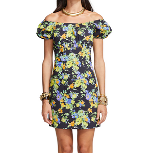 Caroline Constas Calla Mini Dress Size Small NEW Purple Yellow Noir Pryel Floral