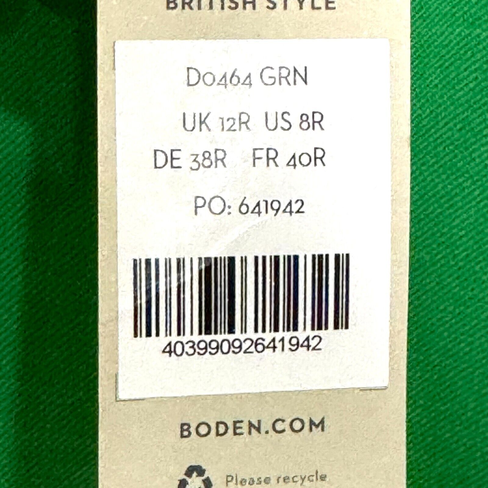 Boden NEW Green Sleeveless Mini Shift Dress Size 8