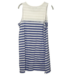 Z Supply Aya Sun Stripe Dress Medium Blue White Sleeveless Tank Casual Summer