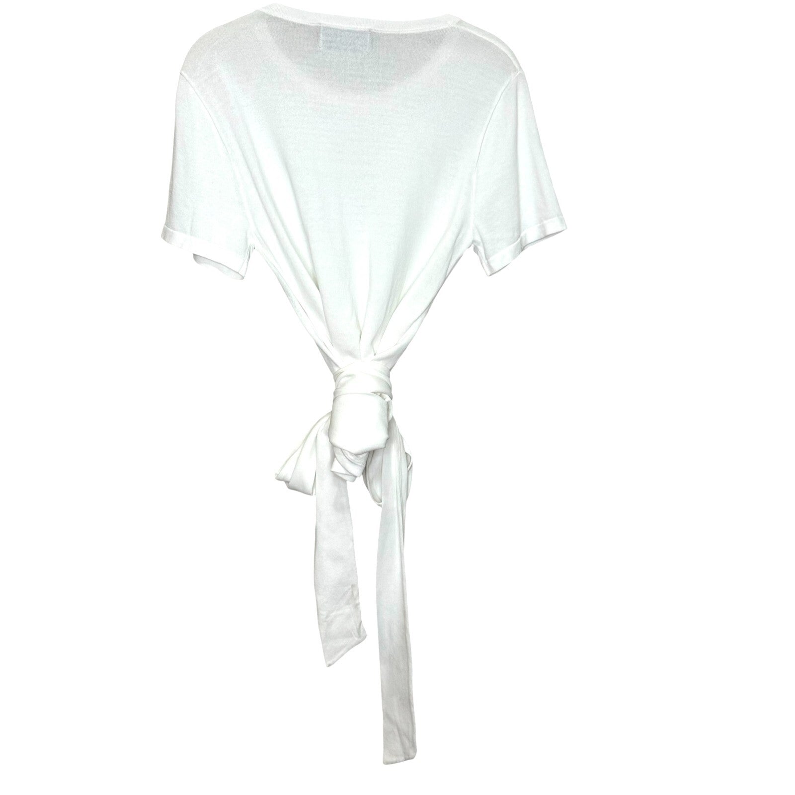 Modern Citizen Top Size Small Jude White Cropped Tie-Front