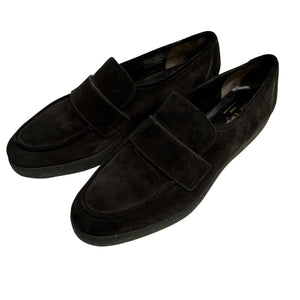 Robert Clergerie Shoes Womens Size 8.5 Black Suede Loafer Made in France Elegant