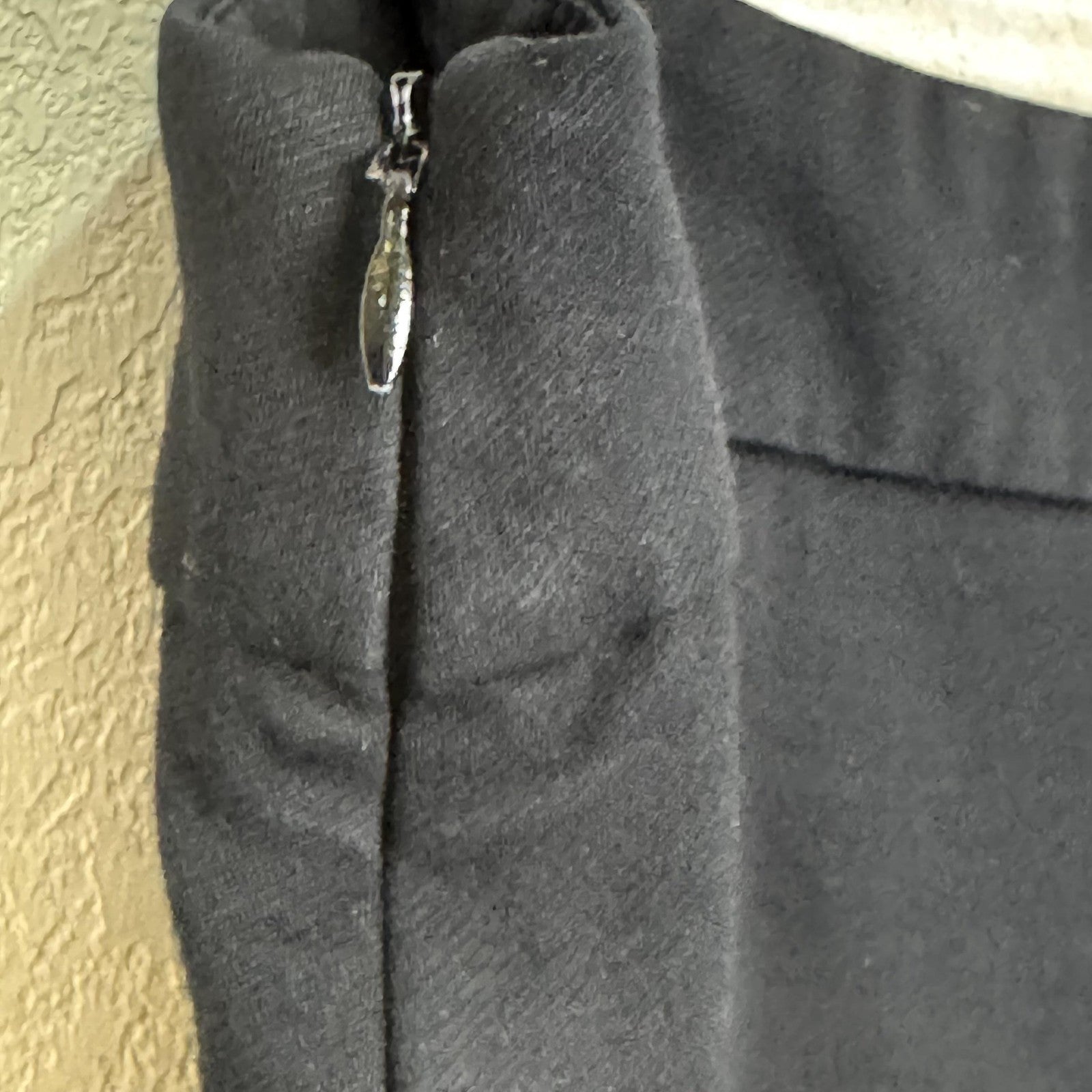 ME+EM Pants Womens 12 Black Side Zip High Rise Straight Pintuck Crease AW22T300