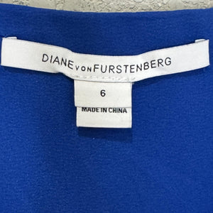 Diane von Furstenberg Dress Womens 6 Bevin Sheath Sleeveless Ruched Side Zip