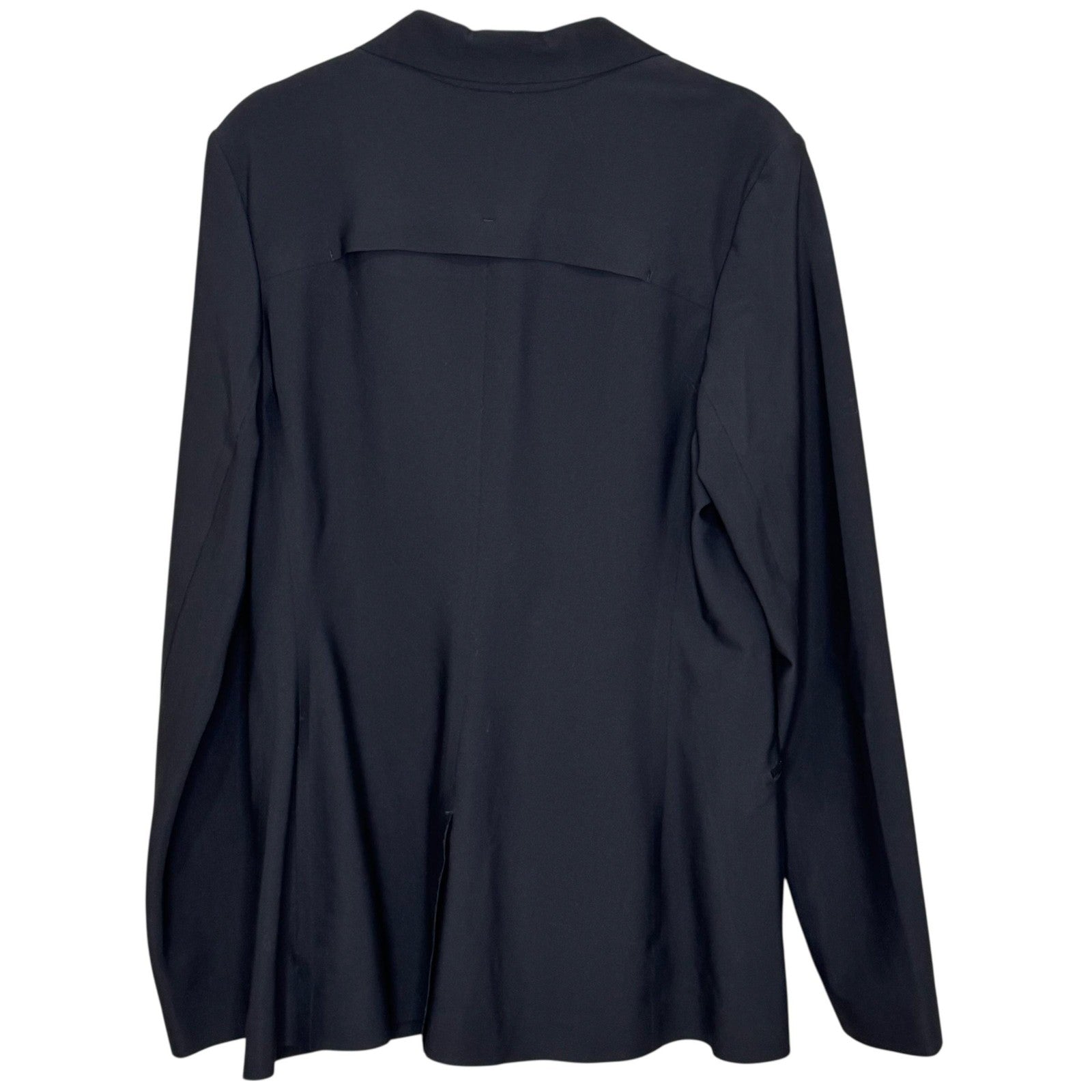 Athleta Blazer Womens 10 Black Performance Stretch Open Front Zip Pockets
