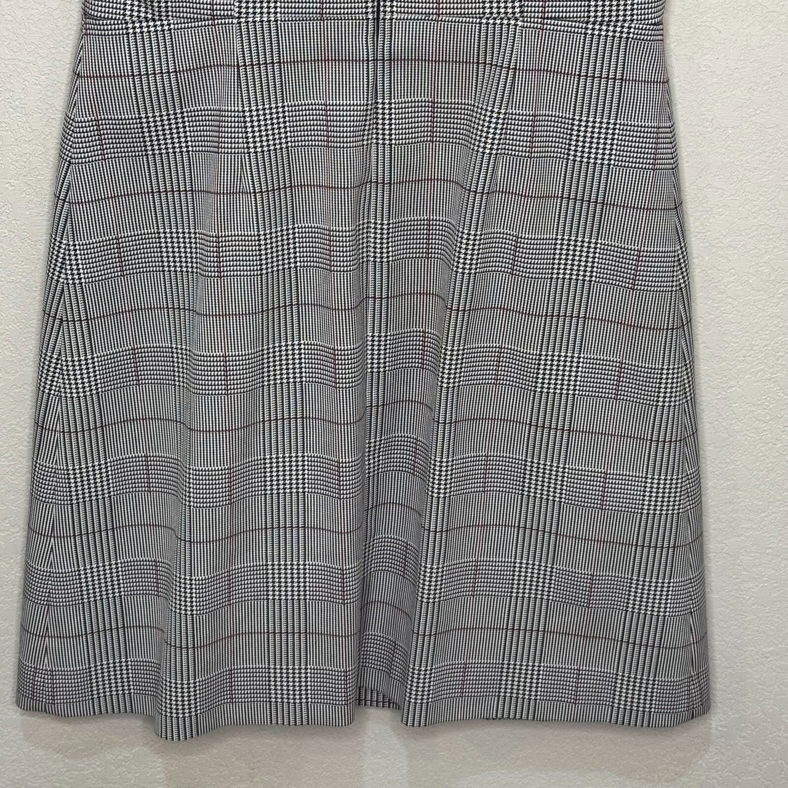 Theory Raneid Brant Check Plaid Dress Size 10 Sleeveless Jumper Gray Career