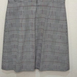 Theory Raneid Brant Check Plaid Dress Size 10 Sleeveless Jumper Gray Career