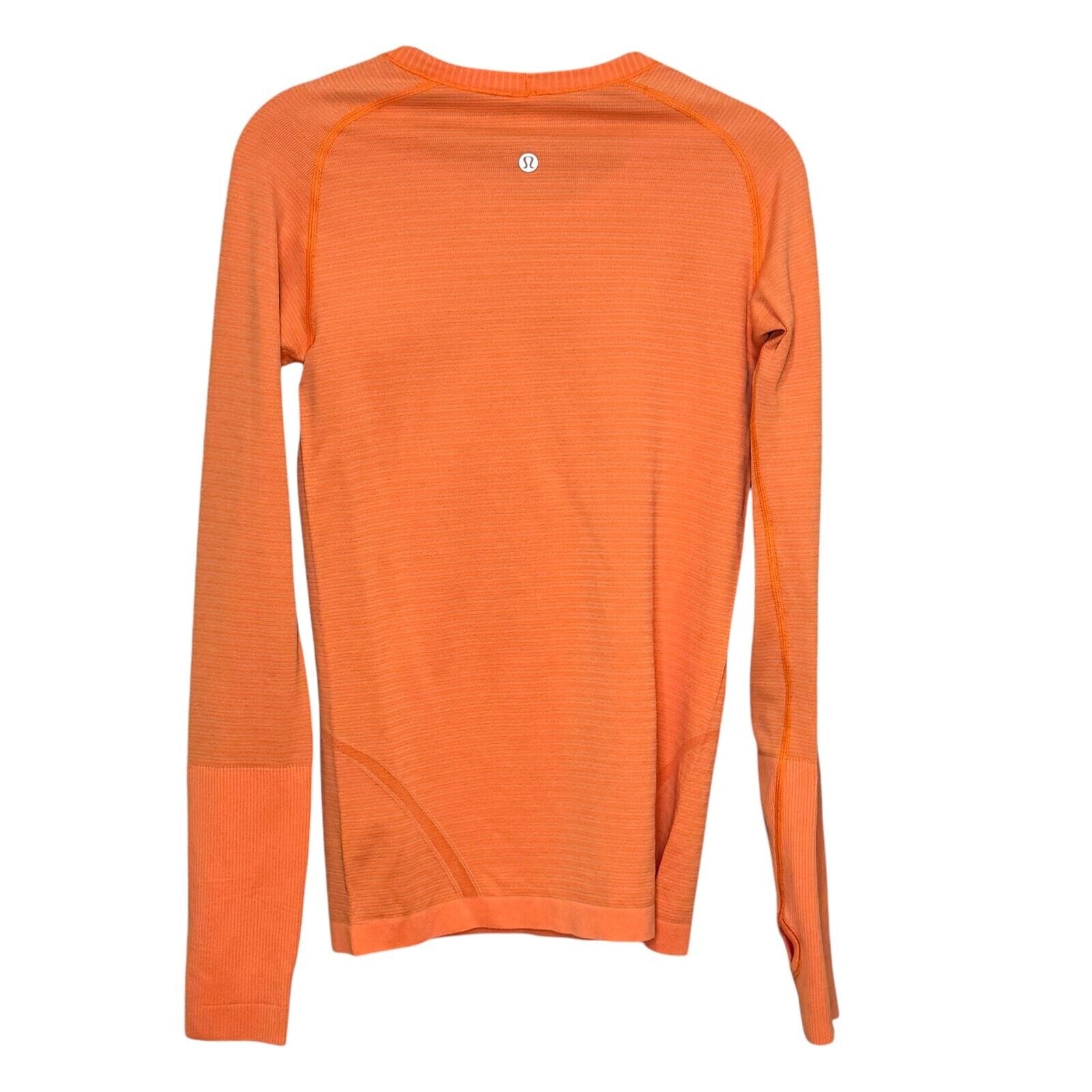 Lululemon Swiftly Tech Running Top Size 6 Orange Soda Long Sleeve