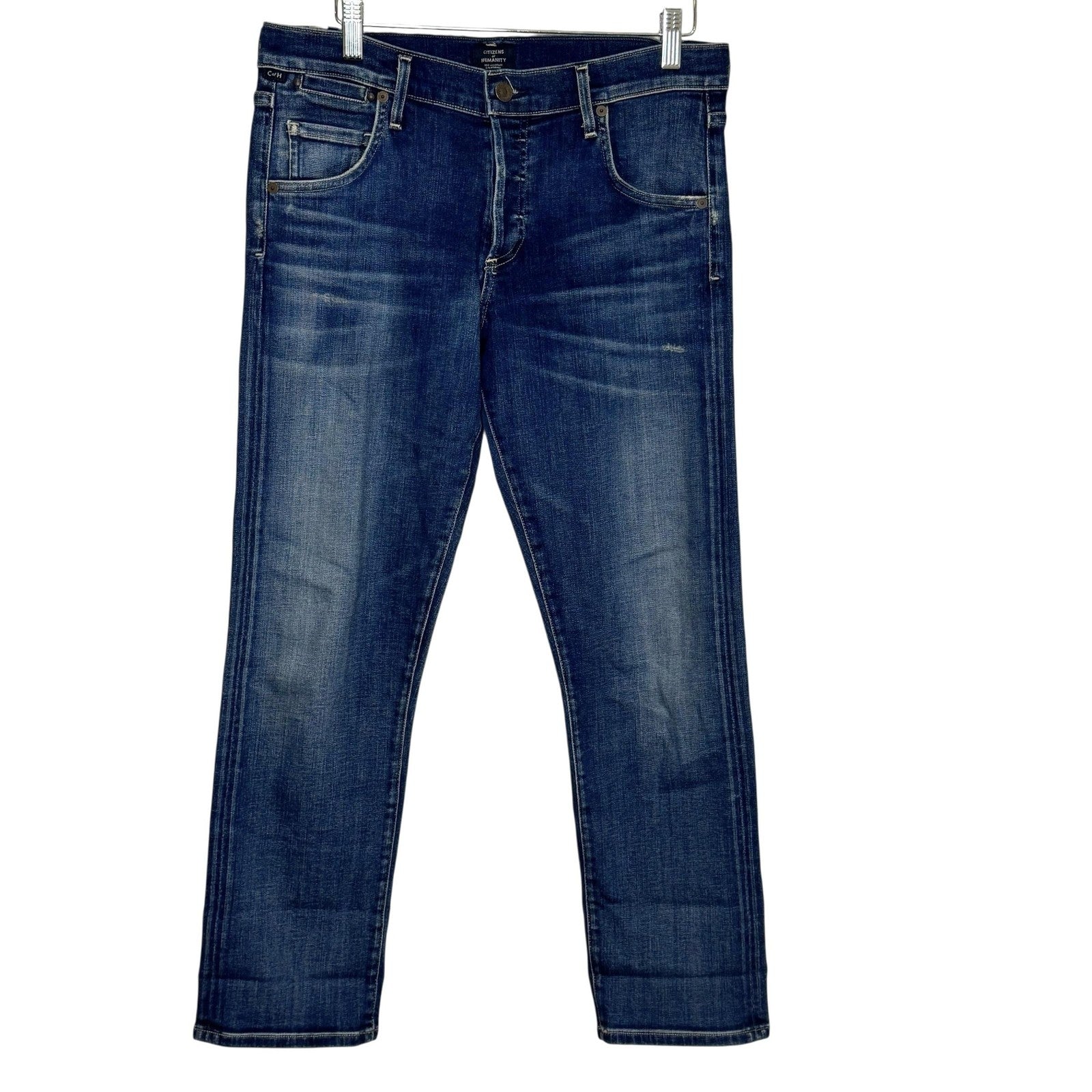 Citizens of Humanity Emerson Jeans Womens 27 Blue Slim Boyfriend Distressed USA