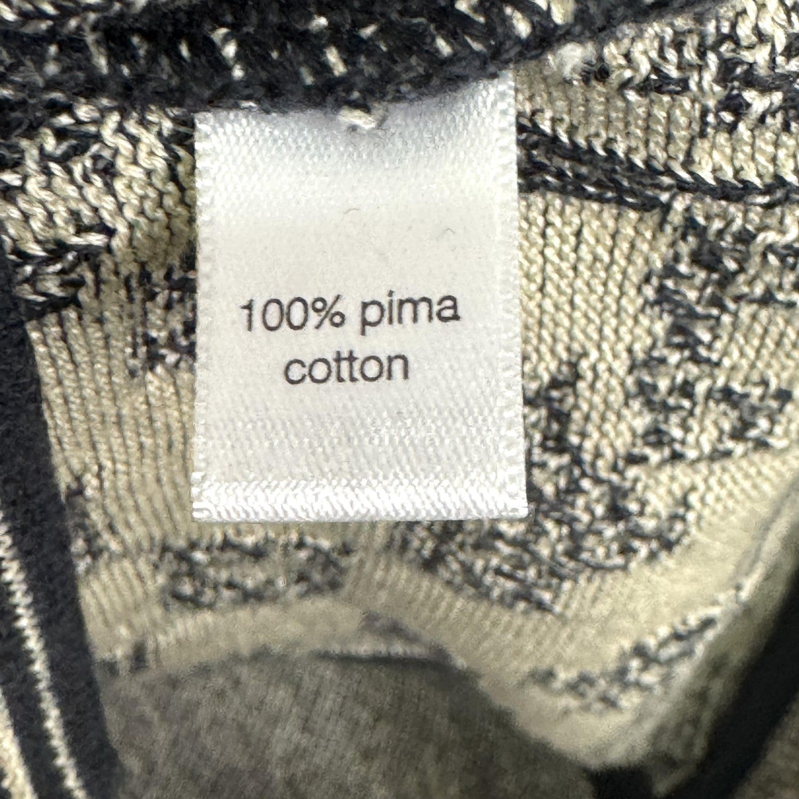 Peruvian Connection Sweater Womens XL Black Cream Pima Cotton Tunic Boho Knit