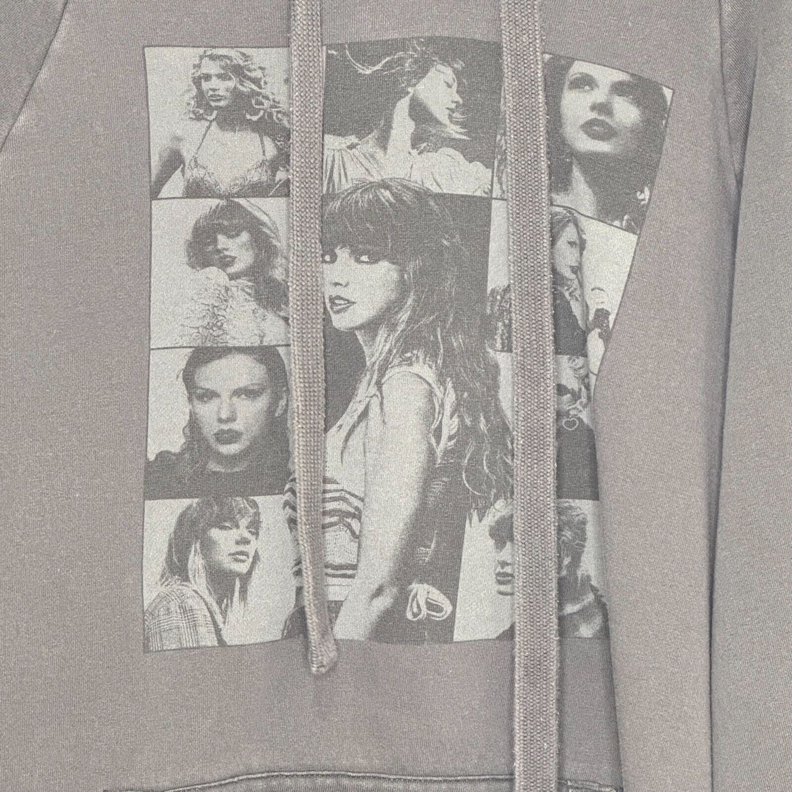 Taylor Swift Eras Tour Charcoal Gray Hoodie Sweatshirt Size Large