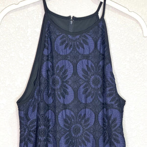 Banana Republic NEW Blue Black Sleeveless Lace Midi Dress Size 6 $159