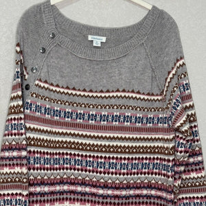 Sundance Sweater Dress Size Medium Elise Lighthouse Wool Blend Fair Isle