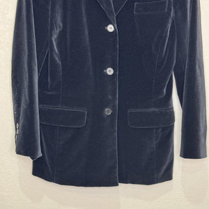 The Limited Blazer Womens Small Black Stretch Velvet Jacket Lined ButtonClassic