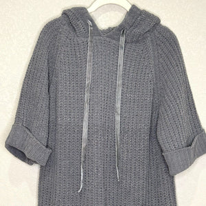 POL Short Sleeve Hooded Sweater Size Medium NEW Open Knit