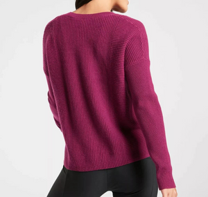 Athleta Mulberry Turin Wool Cashmere Sweater Size Small