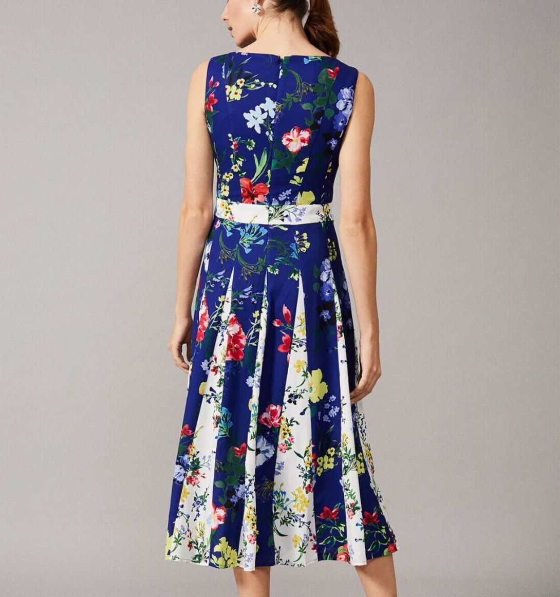 Phase Eight Trudy Patched Floral Boatneck Midi Dress US Size 6 NEW $270