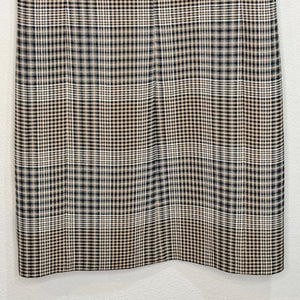 Akris Shift Dress Size Medium Sleeveless Plaid Print  Brown Tan Black