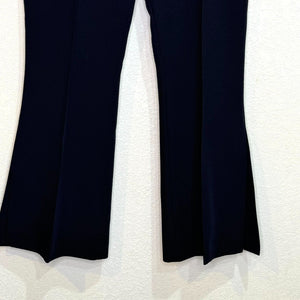 Milly NEW Black KJ Side-Slit Cropped Cady Pants Size 8 $299