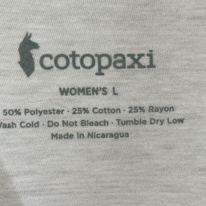 Cotopaxi Shirt Womens Large White Happy Camper Graphic Outdoor Camping Tee
