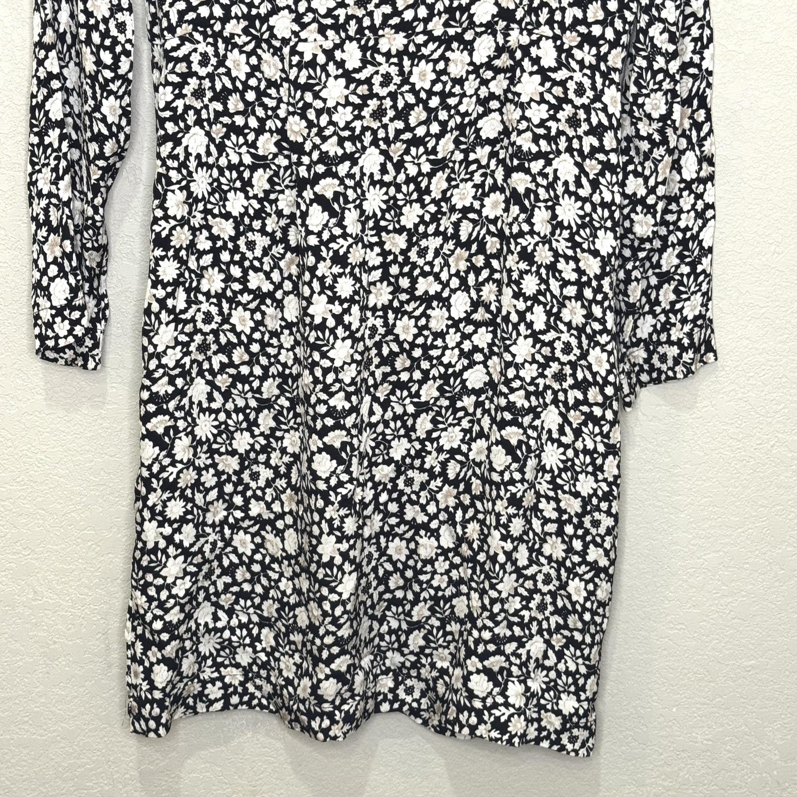 Samsoe & Samsoe Dress Womens Small Petit Fleur Bette Is Floral Long Sleeve