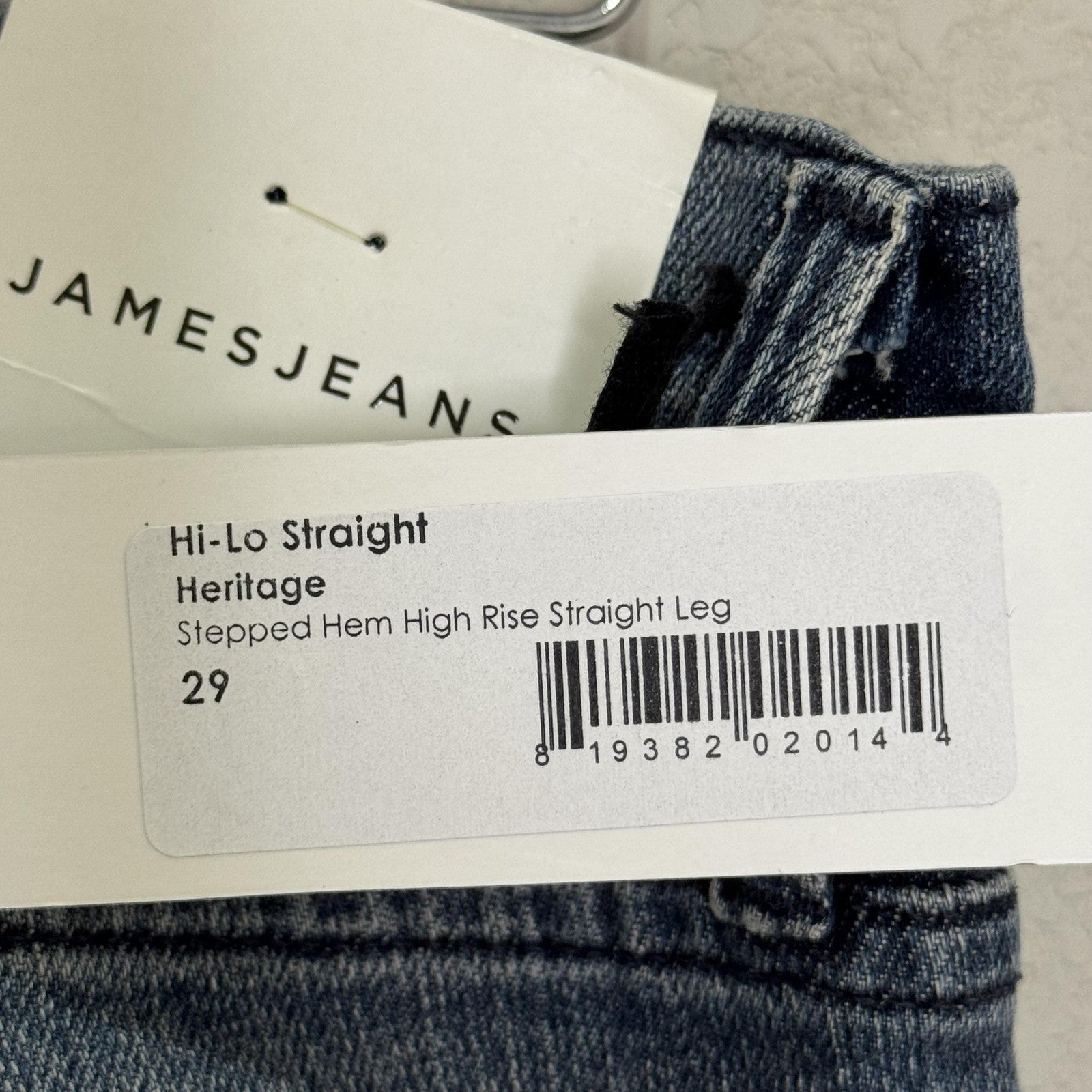 James Jeans Jeans Womens 29 Blue Hi-Lo Straight High Rise Stepped Hem Made USA