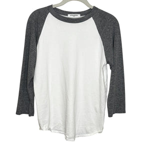 Perfectwhitetee Shirt Womens Small Raglan Baseball 3/4 Sleeve Supima Made USA