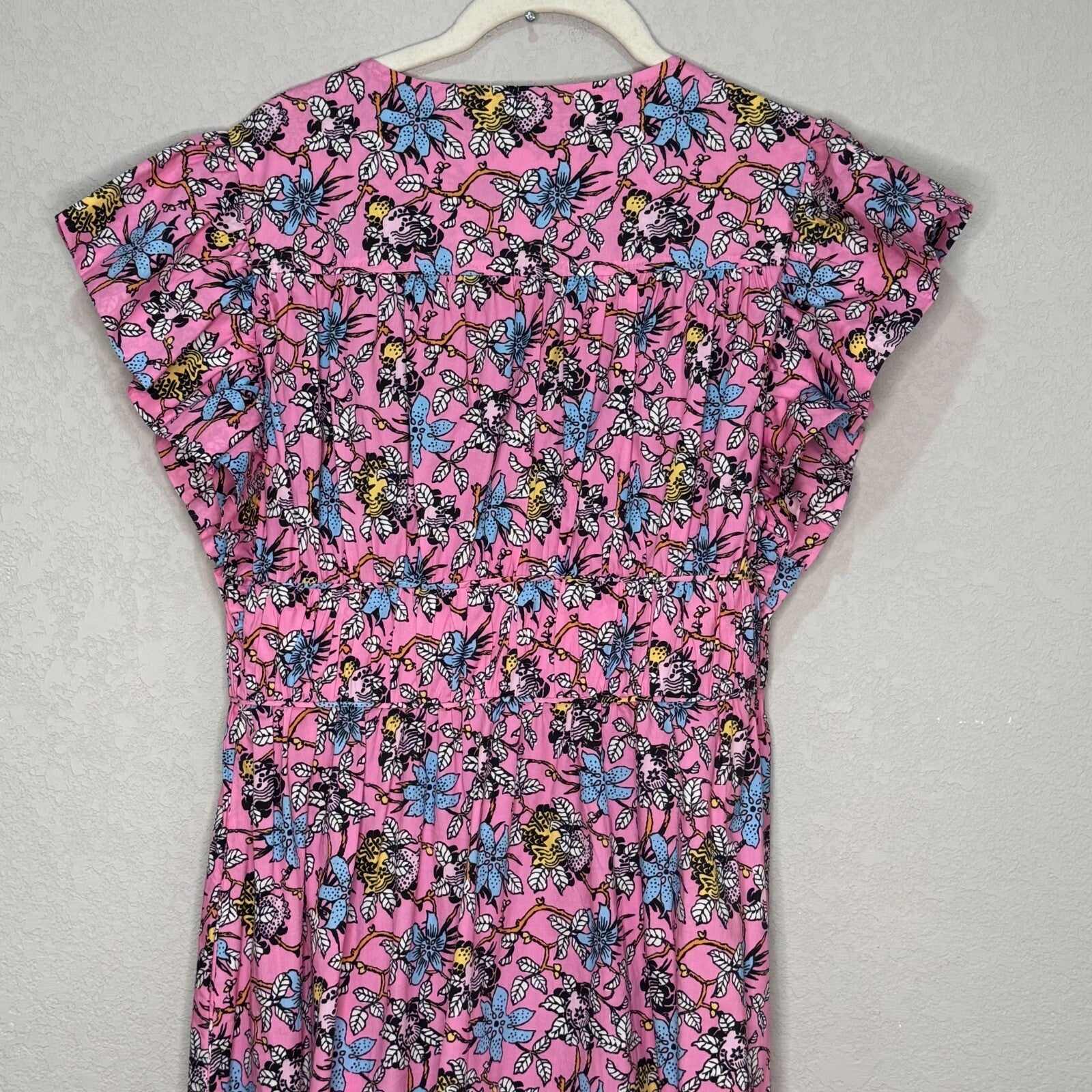 Derek Lam 10 Crosby Dress Size 6 Greta Pink Flutter Sleeve Button Down