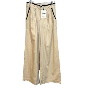 Anthropologie Sovere Studio NEW Wide-Leg Neutral Express Pants Size Small $189